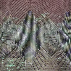 Pink Colour Net Embroidered Fabric