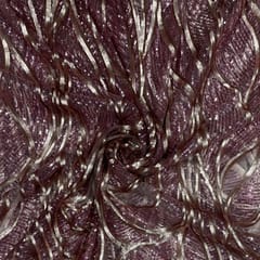 Onion Pink Colour Net Embroidered Fabric