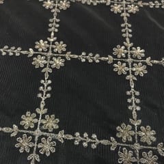 Mouse Colour Net Embroidered Fabric