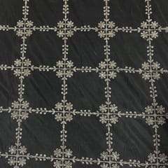 Mouse Colour Net Embroidered Fabric