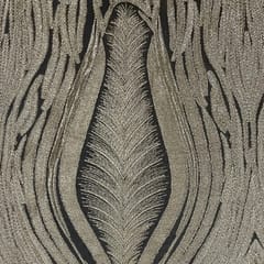 Golden Colour Net Embroidered Fabric