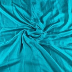 Teal Blue Colour Flat Chiffon Fabric