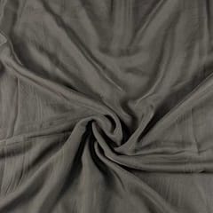 Dark Grey Colour Flat Chiffon Fabric (N712)