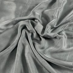 Grey Colour Flat Chiffon Fabric