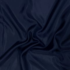 Blue and Black Colour Reversible Acetate Satin Fabric
