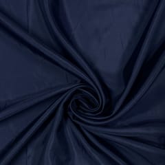 Blue and Black Colour Reversible Acetate Satin Fabric
