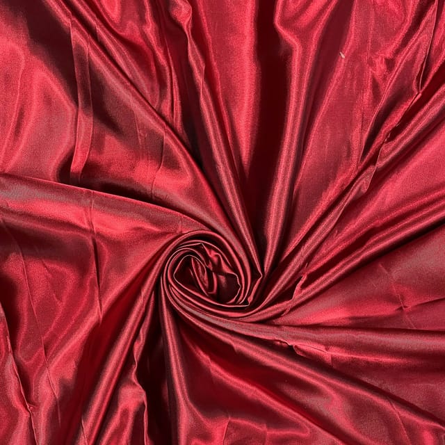 Maroon Colour Acetate Satin Fabric
