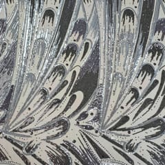 Grey Colour Sequins Embroidered Fabric