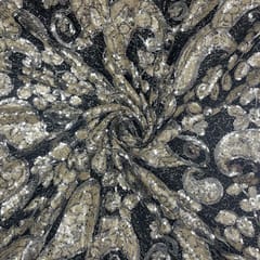 Silver Colour Imported Sequins Fabric