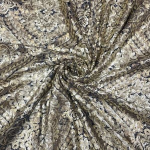 Gold Colour Imported Sequins Fabric