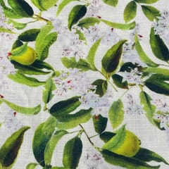 Green Colour Imported Cotton Printed Fabric
