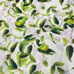 Green Colour Imported Cotton Printed Fabric