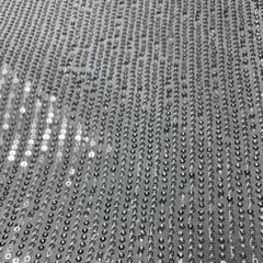 Pastel Blue Colour Lycra Sequins Embroidered Fabric