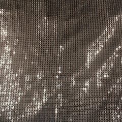 Bronze Colour Lycra Sequins Embroidered Fabric
