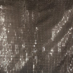 Bronze Colour Lycra Sequins Embroidered Fabric