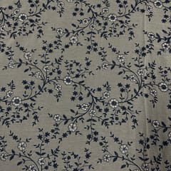 Off White Colour Chiffon Embroidered Fabric