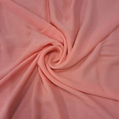 Peach Colour Georgette Fabric