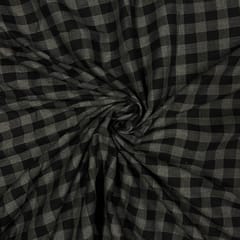 Black Colour Yarn Dyed Cotton Fabric