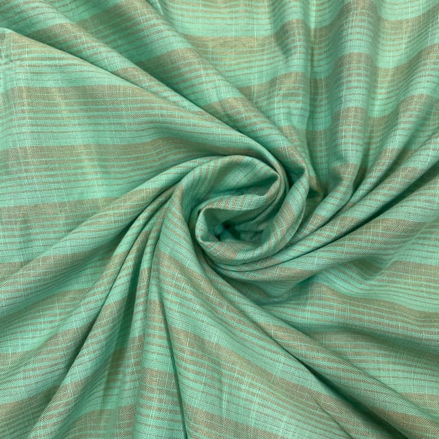 Green Colour Yarn Dyed Cotton Fabric