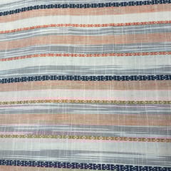 Peach Colour Yarn Dyed Cotton Fabric