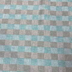 Sea Green Colour Yarn Dyed Cotton Fabric