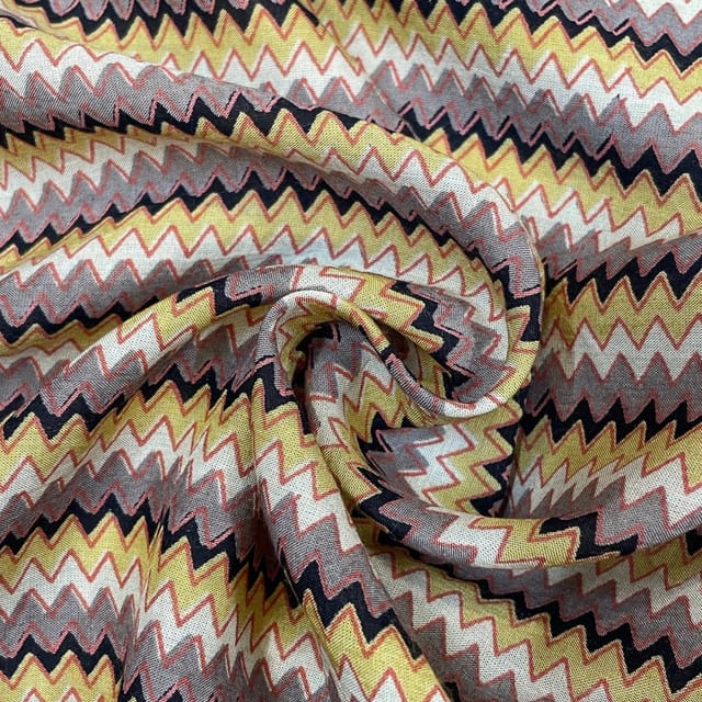 Multi Colour Rayon Printed Fabric