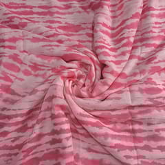 Baby Pink Colour Boashan Georgette Printed Fabric