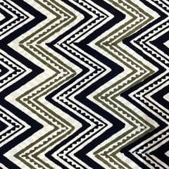 Black Colour Cotton Cambric Dabu Printed Fabric