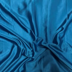 Turquoise Blue Colour Luxury Satin Fabric (N187)