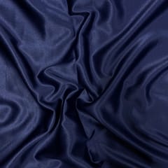 Navy Blue Colour Luxury Satin Fabric (N54D)