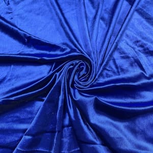 Royal Blue Colour Lycra Velvet Fabric