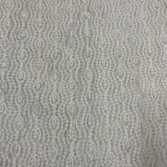 White Colour Net Embroidered Fabric