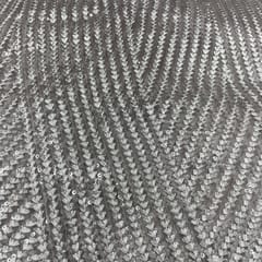 Lavender Colour Net Embroidered Fabric