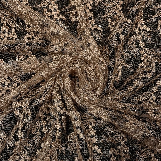 Mouse Colour Net Embroidered Fabric