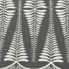 White Colour Net Embroidered Fabric