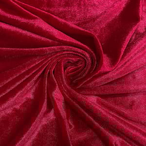 Red Colour Lycra Velvet Fabric