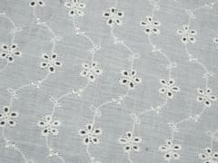 Natural Colour Dyeable Zigzag Floral Pattern Schiffli Embroidered Fabric