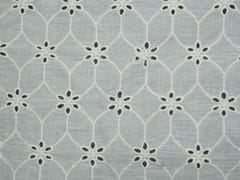 Natural Colour Dyeable Floral Pattern Schiffli Embroidered Fabric