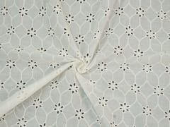 Natural Colour Dyeable Floral Pattern Schiffli Embroidered Fabric