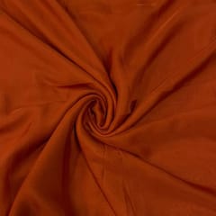 Dark Orange Colour Flat Chiffon Fabric (N403)
