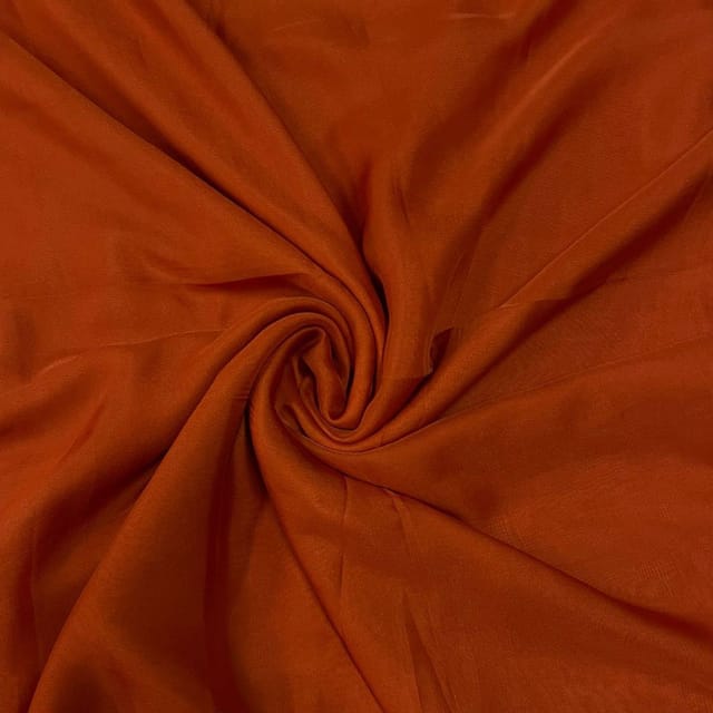 Dark Orange Colour Flat Chiffon Fabric (N403)