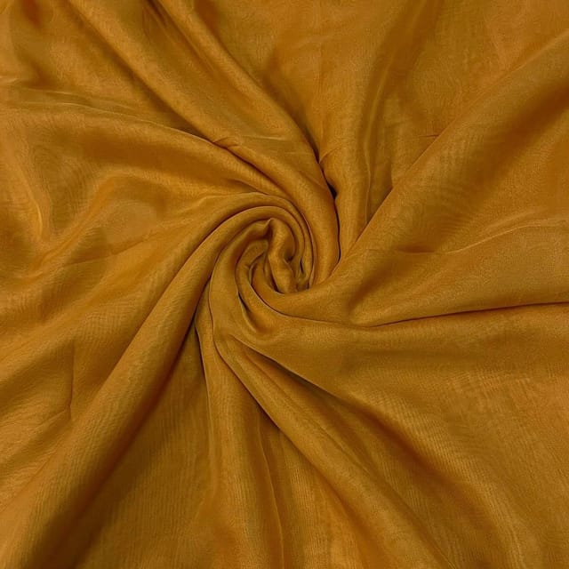 Mustard Colour Flat Chiffon Fabric (N148)