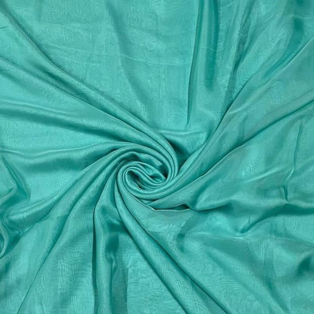 Sea Green Colour Flat Chiffon Fabric (N102)
