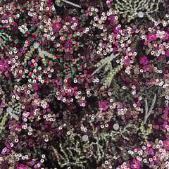 Multi Colour Net Embroidered Fabric