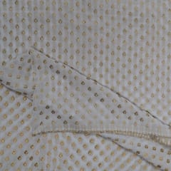 Dyeable Georgette Jacquard Booti fabric