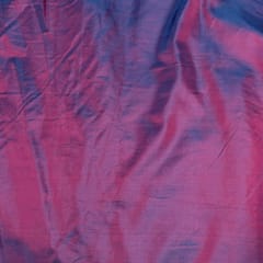 Maroon and Blue Colour Two Tone Pure Silk Fabric
