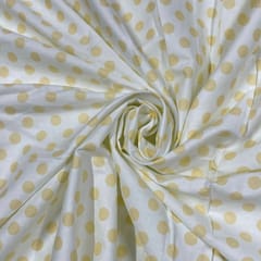 Cream Colour Japanese Cotton Printed Fabric