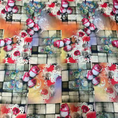 Multi Colour Crepe Printed Fabric