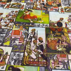 Multi Colour Crepe Printed Fabric