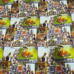 Multi Colour Crepe Printed Fabric